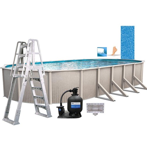 Freestyle 12'x18' x 52" Oval Above Ground Pool Package Wilbar