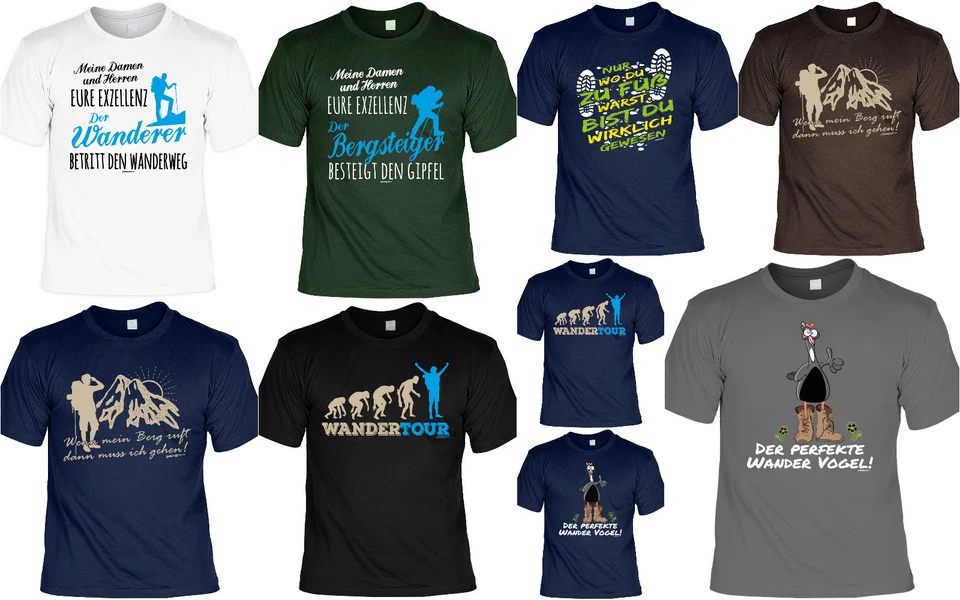 MARKENLOS Bergsteiger T-Shirt - Sprüche Berge Wandern - Bergsteiger Ausrüstung Klettern