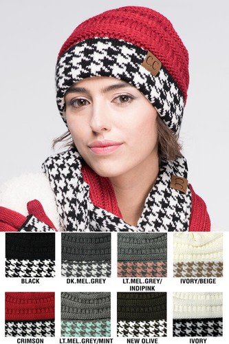 C.C Warm Chunky Soft Stretch Knitted 