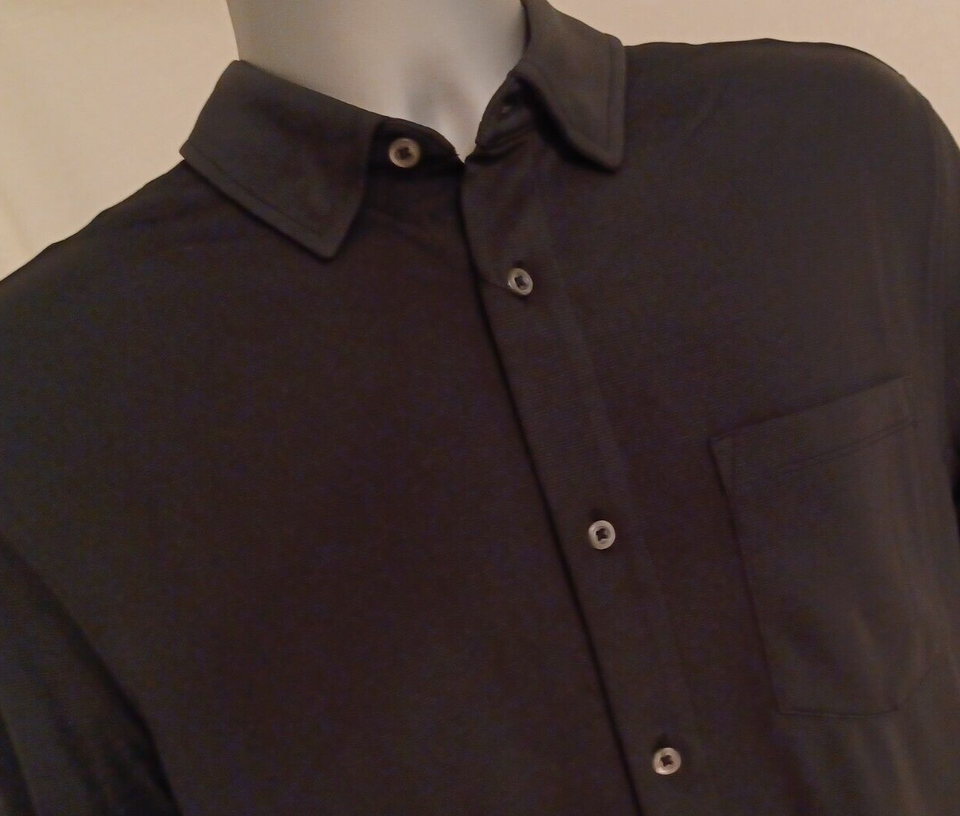 PAIGE Men's Gregory Shirt - Lightweight Textured Cotton Button-Down (Stone Grey) - View #7