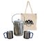 thumbnail 1  - Camping Coffee Pot Set with 2 Carabiner Mugs and Carry Bag