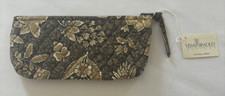 Vera Bradley Designs NWT USA-Made Brush and Pencil Zip Case Java Brown Rare