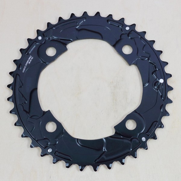 Shimano FC-M617 Kettenblatt 38 ZäHne AußEn Bcd 104 Mm 2X10 Fach Alu Schwarz-image
