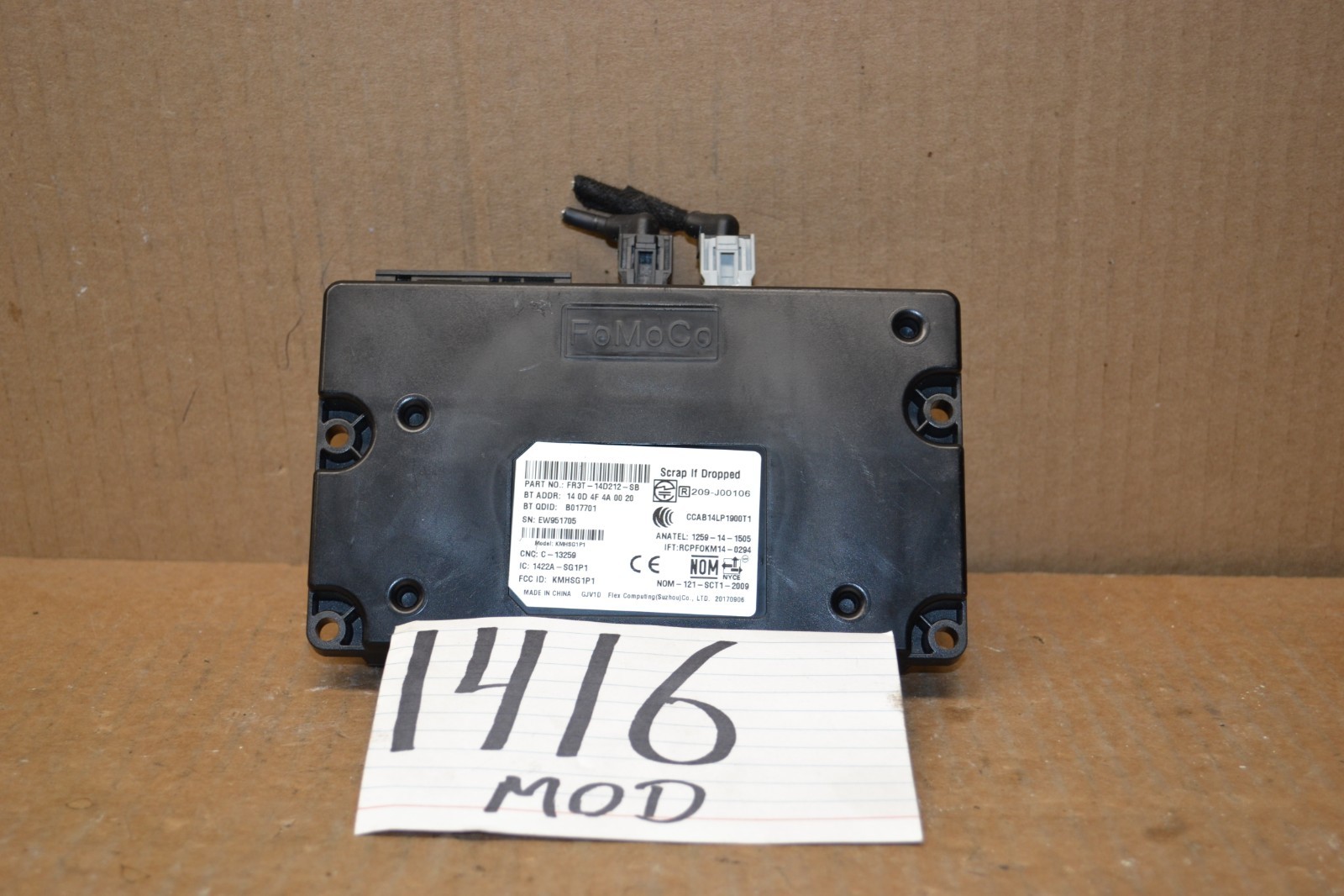 2015 2016 2017 Mustang Sync Voice Recognition Control Module Computer #1416-MOD 