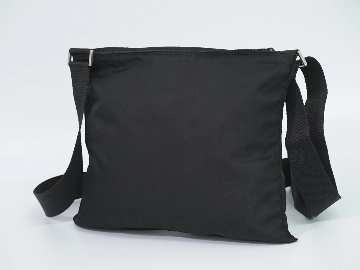 S black nylon crossbody bag