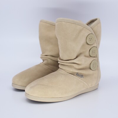 DVS SHOES SHILOH BUTTON BOOT SHOE US 6 EUR 36 KHAKI