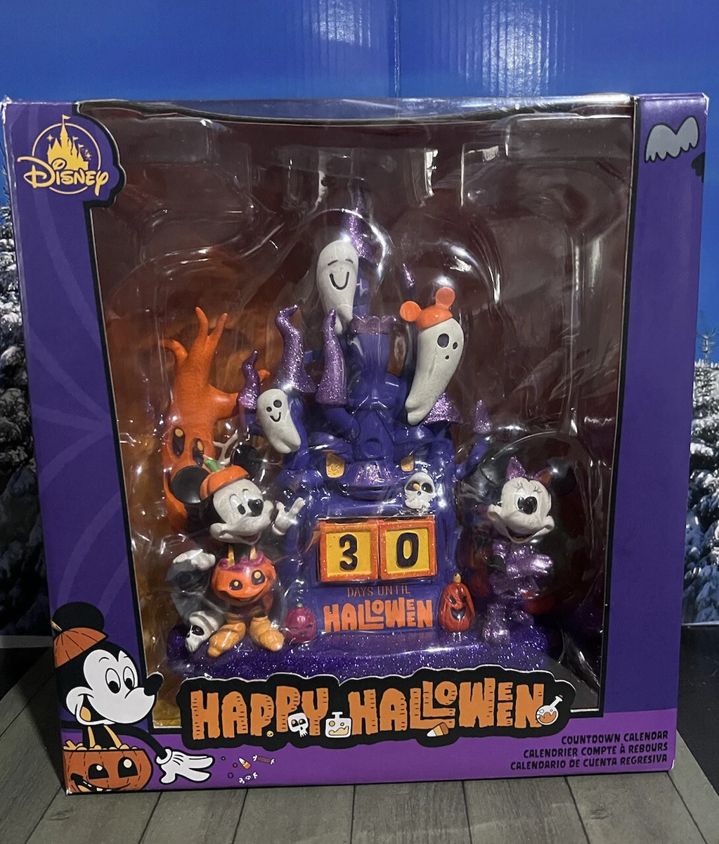 Disney halloween countdown castle calendar clock mickey & minnie mouse  ghost 10