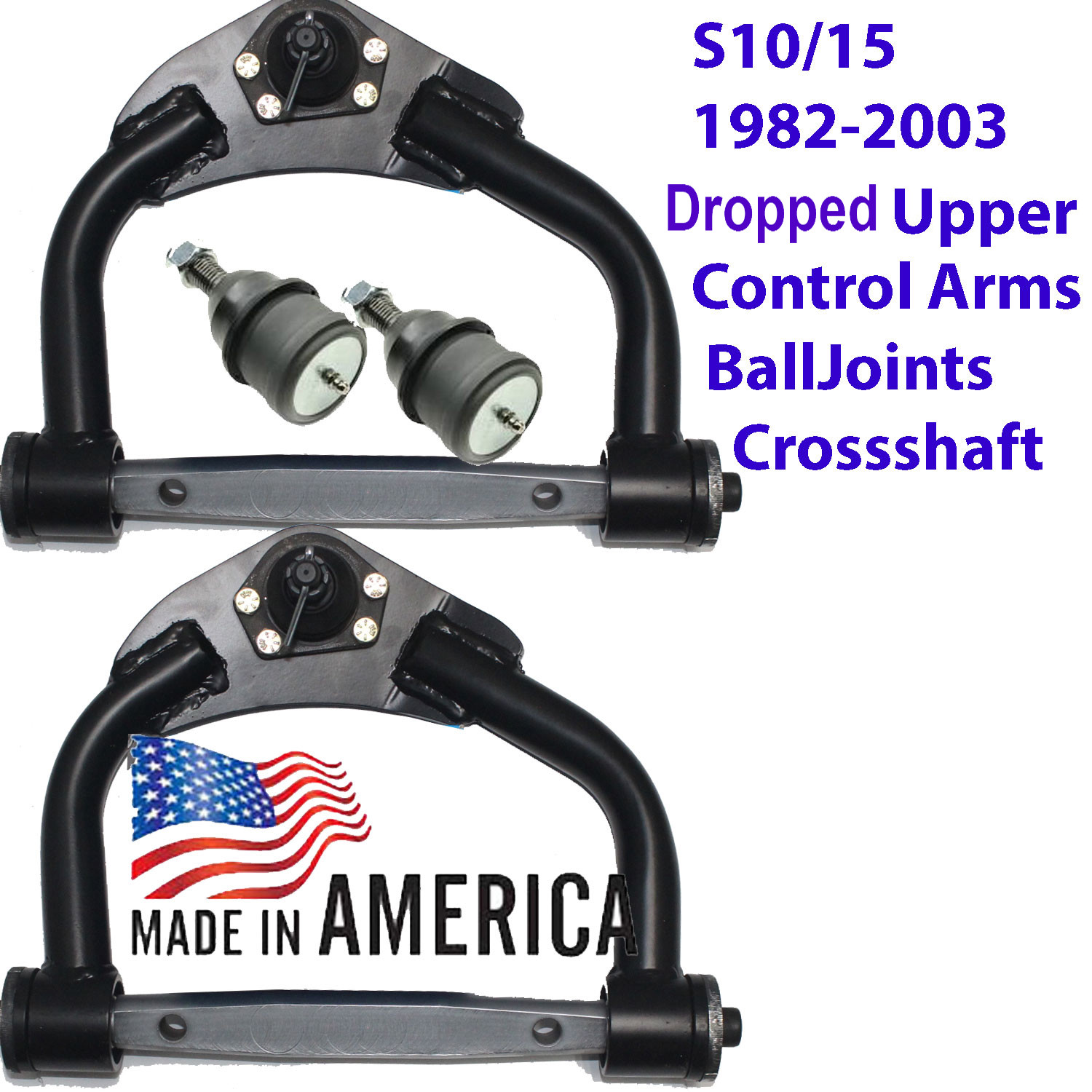 CARCV8203 1982 2003 Chevy S10 Upper Control Arms 2WD dropped eBay