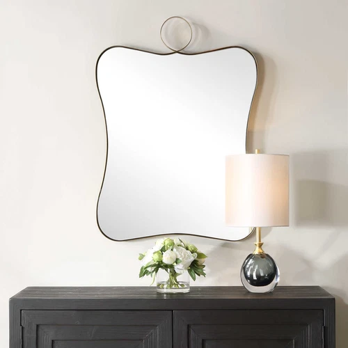 TALIA MODERN ART INSPIRED IRON WALL VANITY MIRROR UTTERMOST 09974 - Picture 1 of 5