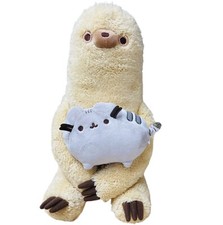 GUND PUSHEEN Plush Stuffed Animal Toy SLOTH with Cat Set 16  Long Soft Cute