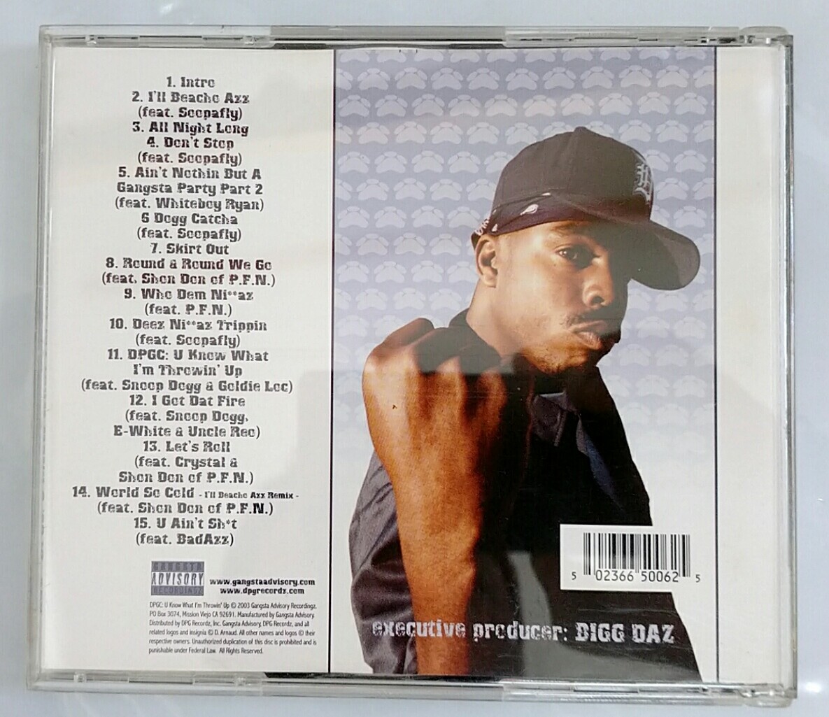 洋楽 Daz - D.P.G.C. Presents: Daz Dillinger CD) Daz Dillinger – DPGC: U Know What I'm Throwin' Up, Album