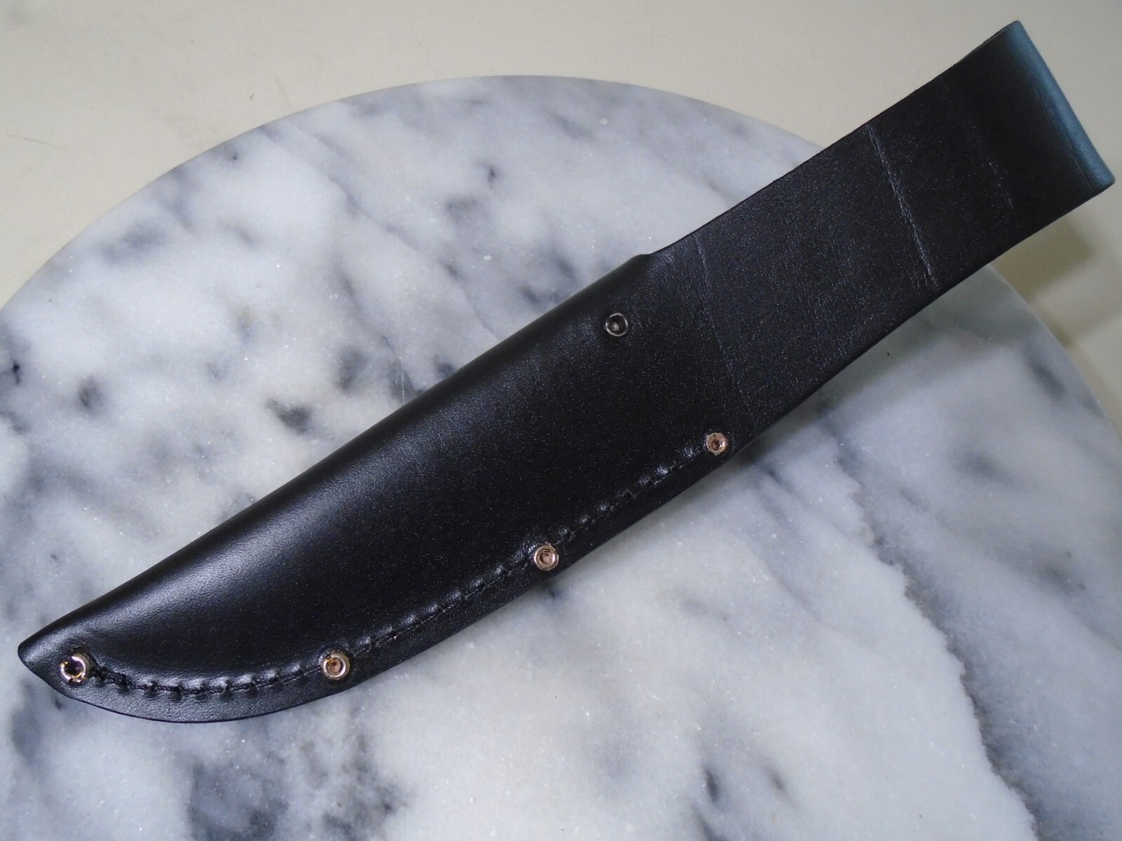 Black Leather Fixed Blade Knife Sheath Fits Up To 5" X 1 1/2" Inch Blades New