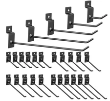 50 Pack Black Metal Slatwall Hooks Slatwall Accessories Slot Board Hooks Panel H