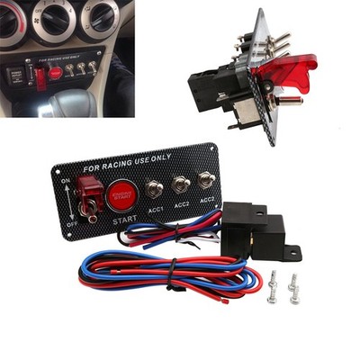 12V 30A Auto Zündung Schalter Panel Motor Startknopf Drücken Toggle Switch KFZ