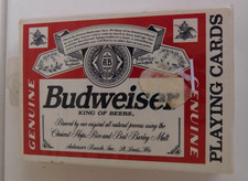 Budweiser Playing Cards Plastic Coated Made In USA Factory Sealed NIP Vintage