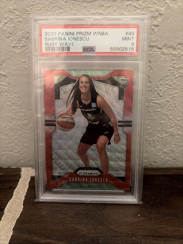 2020 Prizm WNBA #89 Sabrina Ionescu RC Ruby Wave PSA 9 ROOKIE