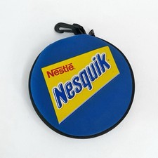 Vintage Nestlé Nesquik CD Holder Case Promo Media Storage 90s Zipper Bag Clip