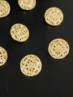 8 Matching Gold Tone Rhinestone Accented Shank Buttons — photo 7