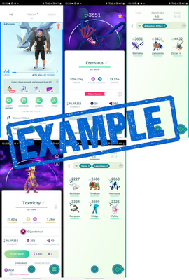#ad Random Pokemon Acc Go Lvl 65 60 Legendaries 40 Shinies and 40 Hundos $60.00