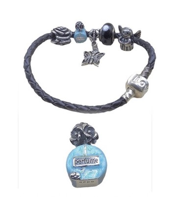 Charm Anhänger  Perfume  925er versilbert + Accessoires m. Armband  