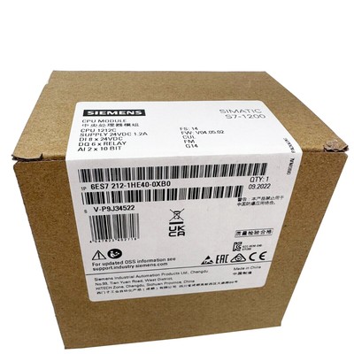 6ES7212-1HE40-0XB0 New Sealed Siemens 6ES7 212-1HE40-0XB0 SIMATIC S7-1200 PLC 