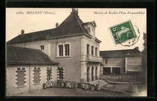 CPA Millery, Mairie et Ecoles, Vue d´Ensemble 1912 