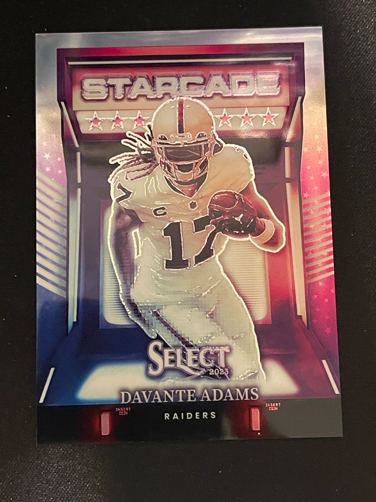 2023 SELECT DAVANTE ADAMS STARCADE CASE HIT LAS VEGAS RAIDERS SSP