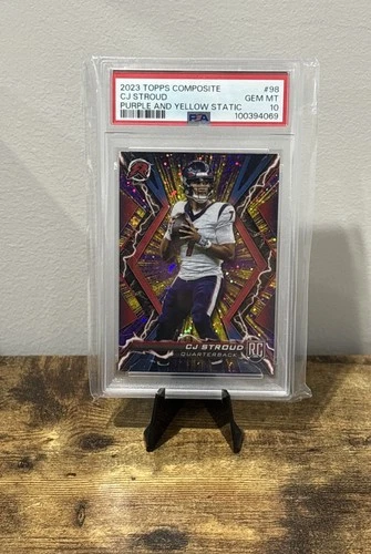 2023 Topps Composite #98 Cj Stroud Purple And Yellow Static PSA 10 RC Rookie