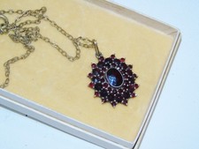 Kleiner Granatanhänger Schmuck Kette Granat