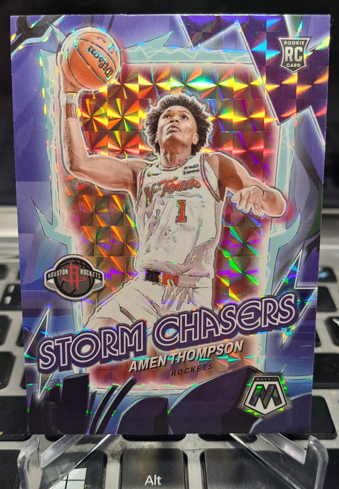 2023 Panini Mosaic - Storm Chasers Amen Thompson #17 Mosaic Prizm