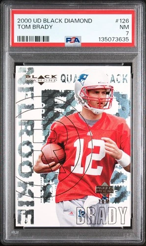 2000 UD BLACK DIAMOND #126 TOM BRADY ROOKIE RC PSA 7