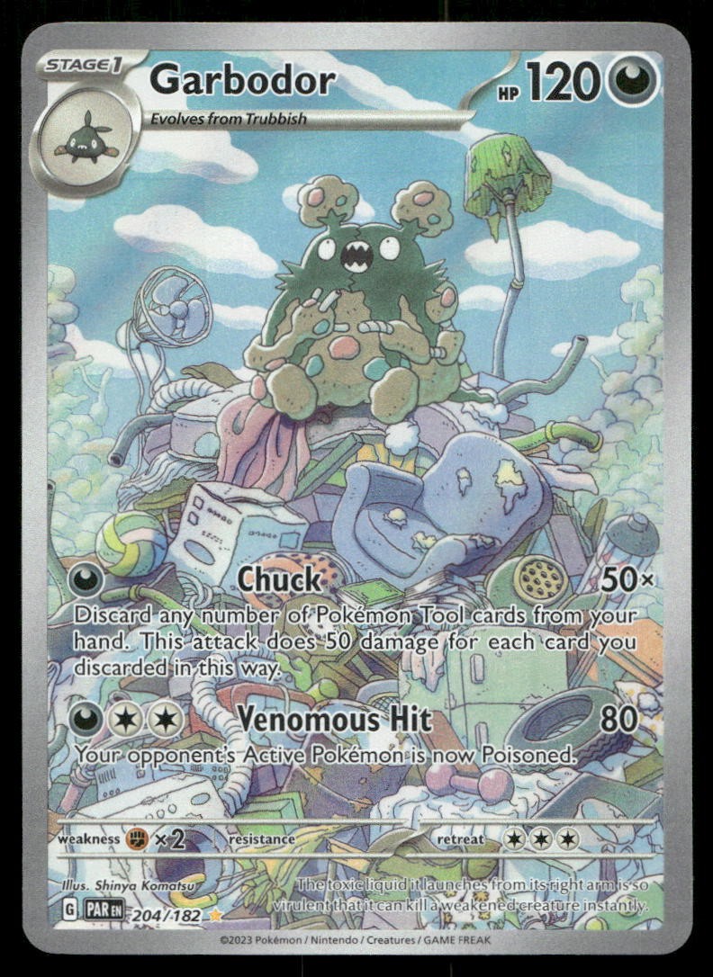GARBODOR 204/182 ILLUSTRATION RARE PARADOX RIFT POKEMON HOLO NM/M