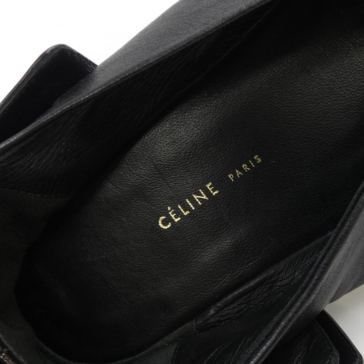 CELINE Flat Shoes Women's Size 36 Black Leather image 6