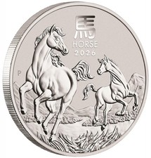 2026 P Australia Silver Lunar Series III Year of the Horse 2 oz $2 - BU