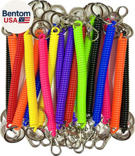 16PCS Spiral Retractable Spring Coil Keychain Theftproof Anti-Lost Stretch Cord