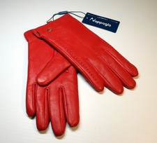 Nappaglo Women  s Red Lambskin Leather Gloves XL/Cashmere Lining/New w/Tags