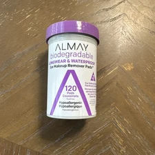Almay Biodegradable Longwear & Waterproof Eye Makeup Remover Pads 120 Ct