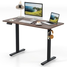 Image of COSTWAY Ergonomic Stand Up Desk 120x60CM Electric Standing Computer Desk-Brown