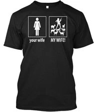 Your Wife My Crazy Goat - T-Shirt Made in the USA Size S to 5XL