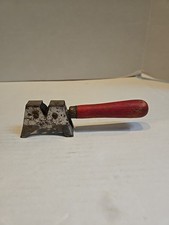 VTG EVERSHARP KNIFE HAND SHARPENER PULL THROUGH RED WOOD HANDLE