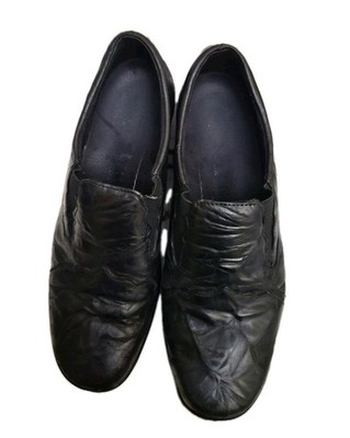 Romika Germany Black Leather Comfort Walking Shoes Slip On Size 40 (9-9.5)