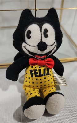 Vintage Felix the Cat 5'' Plush Doll  2005 Determined Productions Inc.