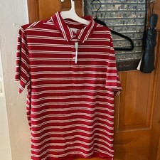 Goodfellow  Co  Men  s Stripped Game Day Polo Red XLNWT