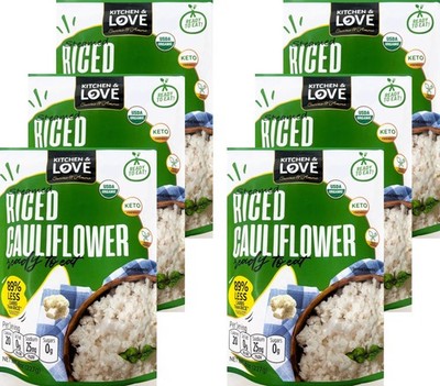 Kitchen & Love Organic Riced Cauliflower, 8 oz, 6 Pack
