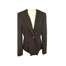 Sharagano Black Tailored Single-Button Blazer Women's Medium Workwear