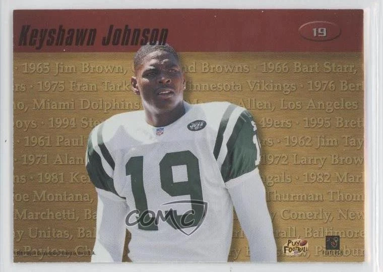 1998 Playoff Contenders MVPs Keyshawn Johnson #19 - Image 2 of 2