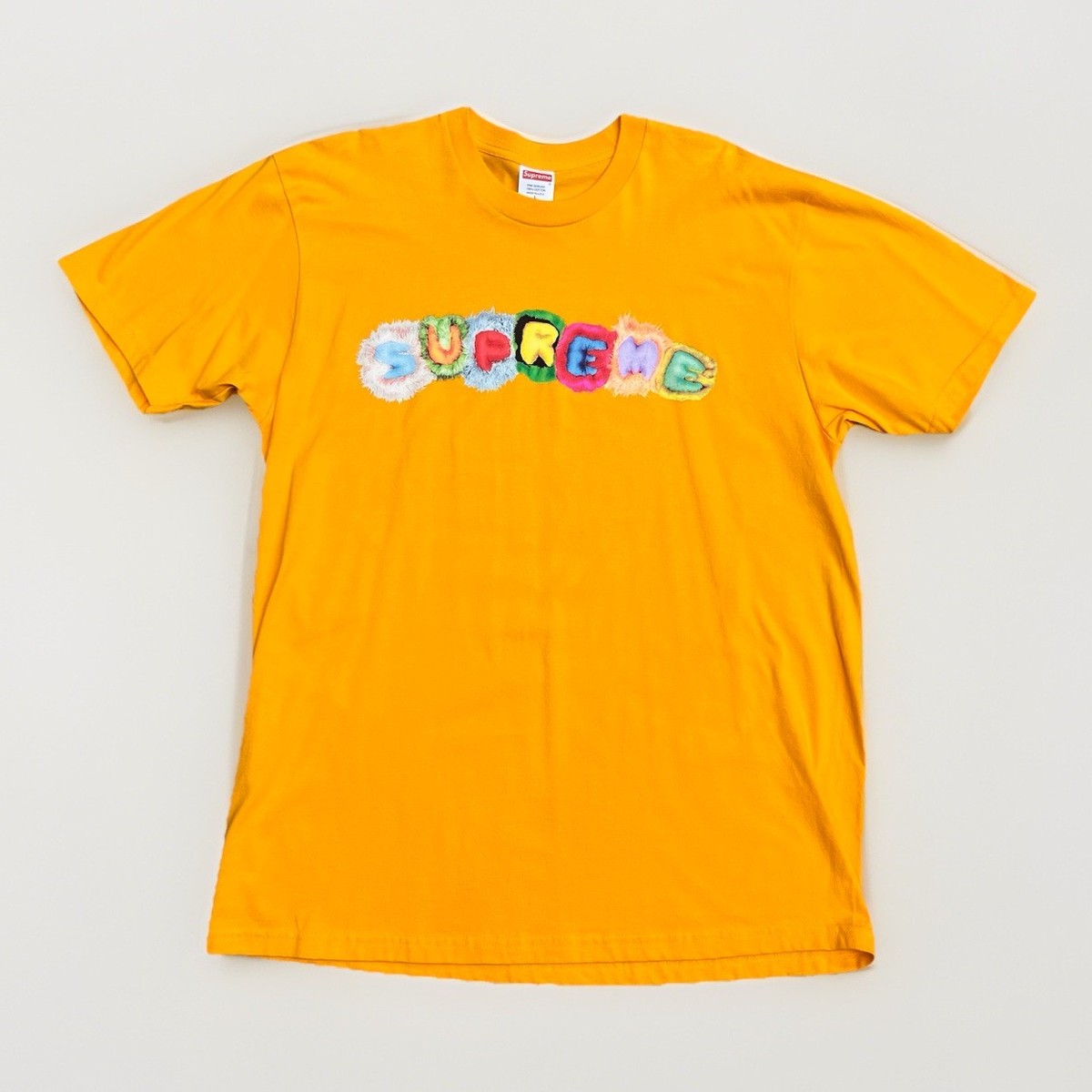 FW19 Supreme Pillows Tee Bright Mustard Yellow T-shirt Size Large