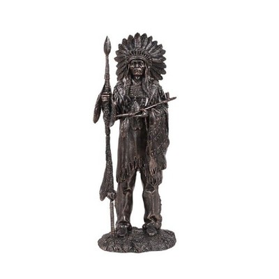 Standing Native Indian Figurine 13.25 Inch