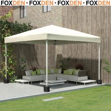 Gazebo Leg Weights Set of 4 Round Heavy Duty Sand Fillable For Canopy Black