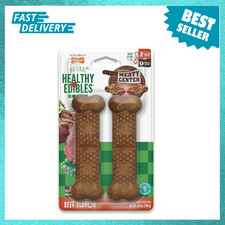 Dog Treats Beef Flavor Long Lasting Chews Healthy Edibles Made in USA for Medium